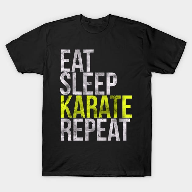 Eat Sleep Karate Repeat T-Shirt by charlescheshire